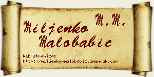 Miljenko Malobabić vizit kartica